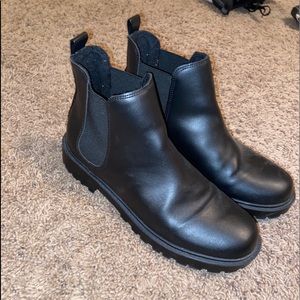 Black ankle boots